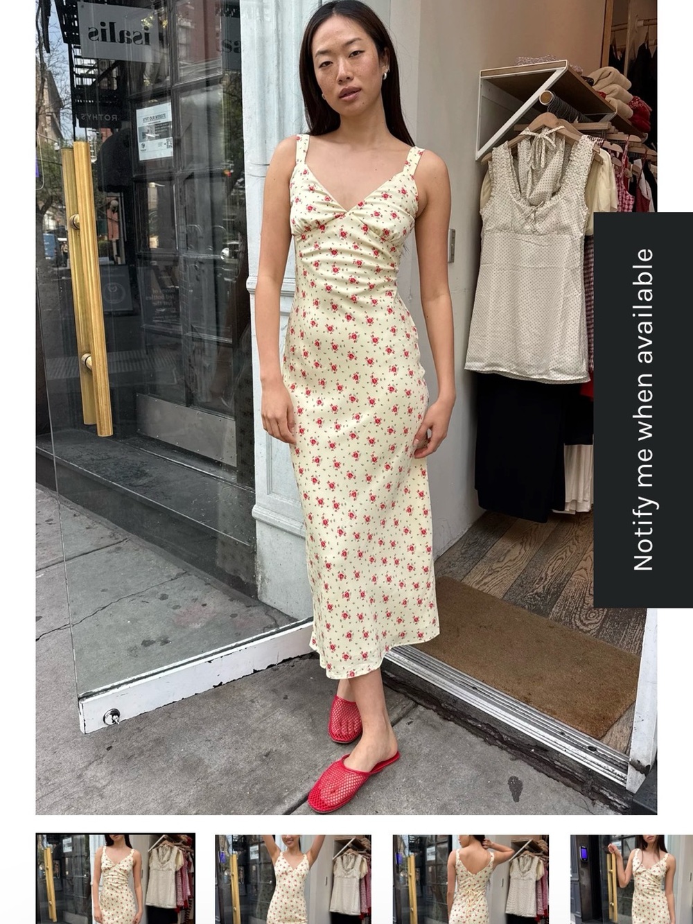 Yellow Maxi Dress with Red Roses, Vintage Style, Isalis NWT, Wedding Guest Dress